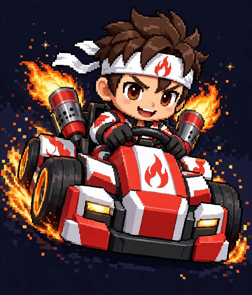 TurboKart Blaze Runner pixel kart